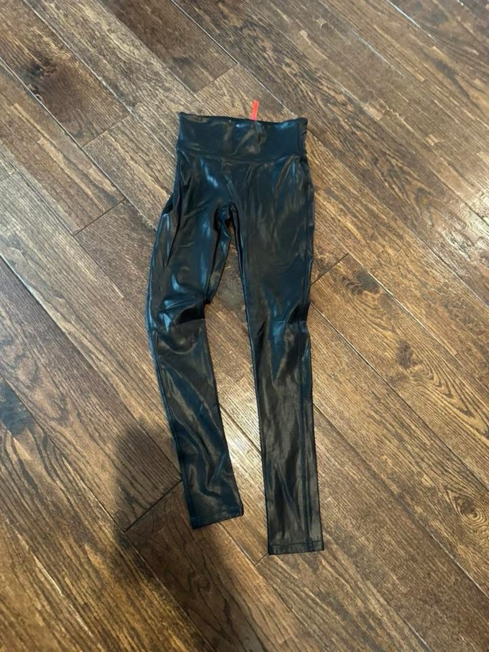 SPANX Black Faux-Leather High-Rise Leggings